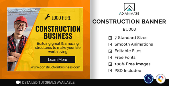 Business Banner - Construction Ad Template (BU008) icon