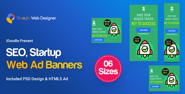 C04 - SEO, Startup Agency Banners GWD & PSD icon