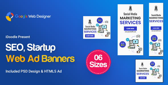 C05 - SEO, Startup Agency Banners GWD & PSD icon