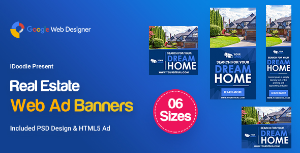 C30 - Real Estate Banners HTML5 Ad - GWD & PSD icon