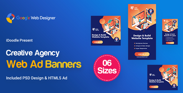 C68 - Creative, Startup Agency Banners HTML5 Ad - GWD & PSD icon