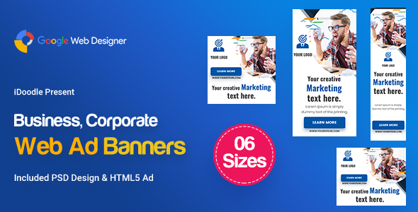 C76 - Multipurpose, Business, Startup Banners GWD & PSD icon
