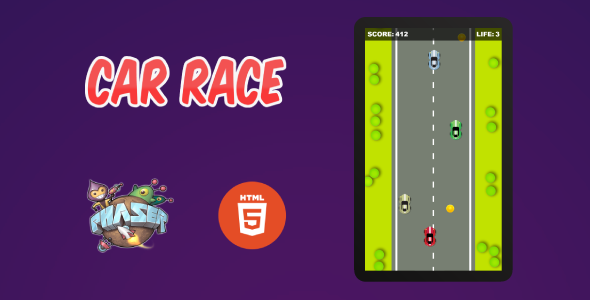 Car Race Game - (HTML5 PhaserJS) icon
