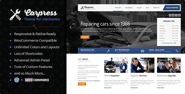 CarPress - WordPress Theme For Mechanic Workshops icon