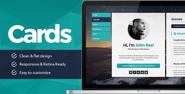 Cards - Resume & Portfolio WordPress Theme icon