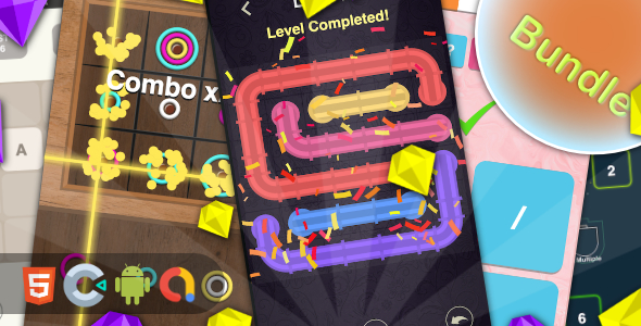 Casual Game Bundle 4- 5 Games(Html5 + Construct 3 +Mobile) icon