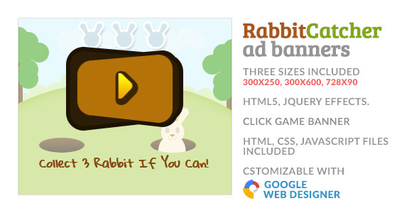 Catch The Rabbit Click Game GWD HTML5 Ad Banner icon