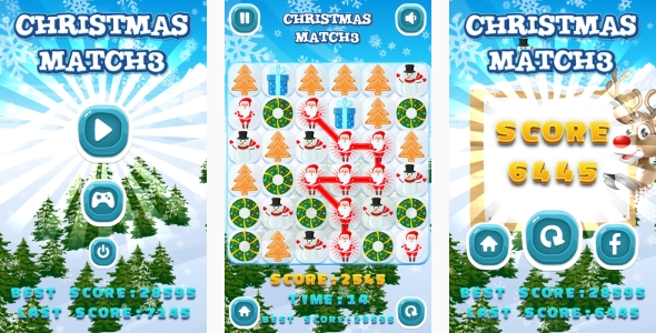 Christmas Match3 - HTML5 Game + Android + AdMob (Construct 3 | Construct 2 | Capx) icon