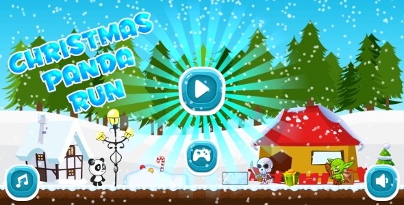 Christmas Panda Run - HTML5 Mobile Game in HD + Android AdMob (Construct 3 | Construct 2 | Capx) icon
