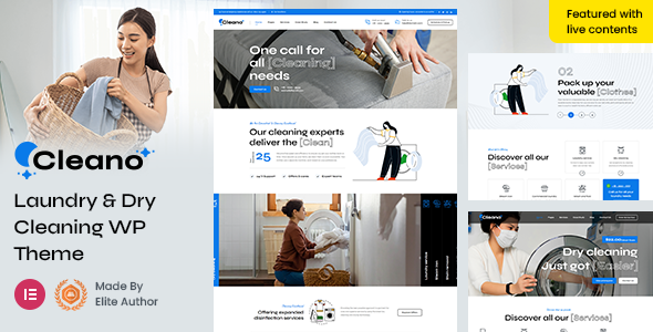 Cleano - Dry Cleaning & Laundry Service WordPress Theme icon