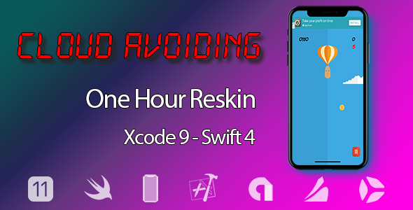 Cloud Avoiding – One Hour Reskin, IOS 11, Swift 4 Ready icon