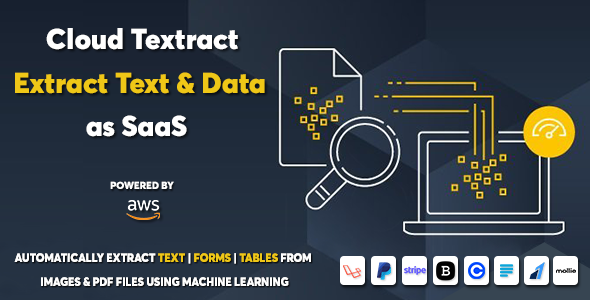 Cloud Textract - Extract Text and Data from Documents as SaaS icon