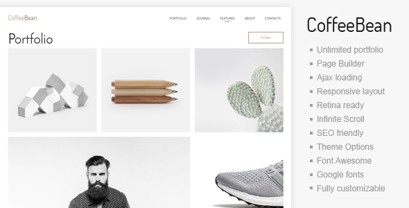 CoffeeBean - Easy & Simple Portfolio for Freelancers, Studios and Photographers icon