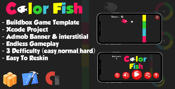 Color Fish - Xcode ios Project & Buildbox Game Project (64bit) icon