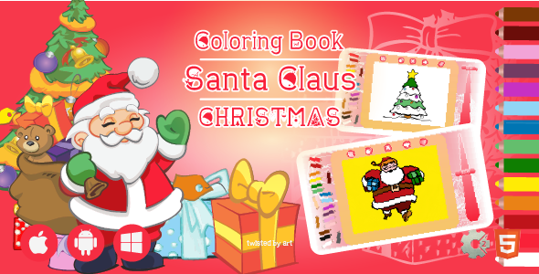 Coloring Book Santa Claus Christmas | HTML5 Construct Game icon