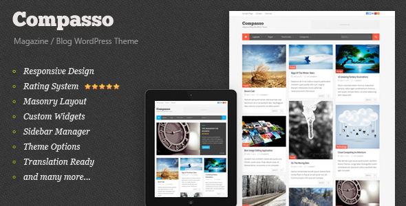 Compasso - Masonry Magazine Theme icon