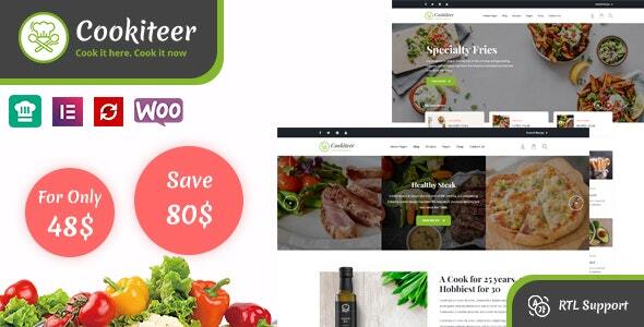 Cookiteer - Food & Recipe WordPress Theme icon