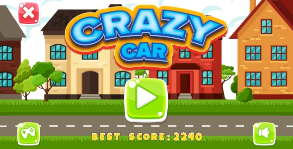 Crazy Car - HTML5 Game + Android + AdMob (Construct 3 | Construct 2 | Capx) icon