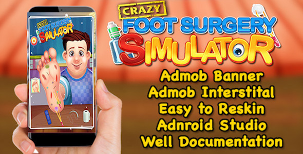 Crazy Foot Surgery Simulator + Best Kids Surgery Game + (Admob + Android Studio) icon