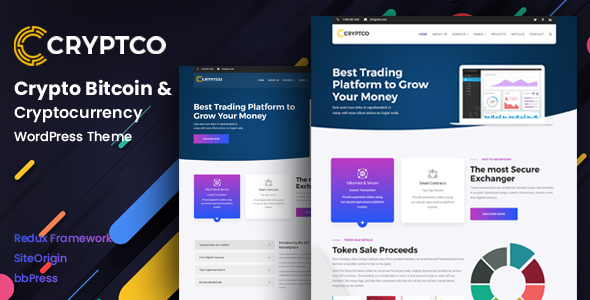 Cryptco - Cryptocurrency & Saas Landing Page WordPress Theme icon