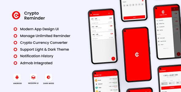 Crypto Reminder - Android Cryptocurrency Alarm and Converter 1.2 icon