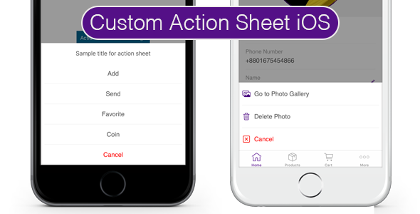 Custom Action Sheet iOS icon