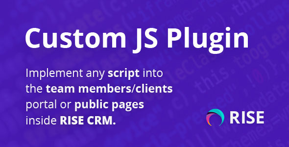 Custom JS plugin for RISE CRM icon
