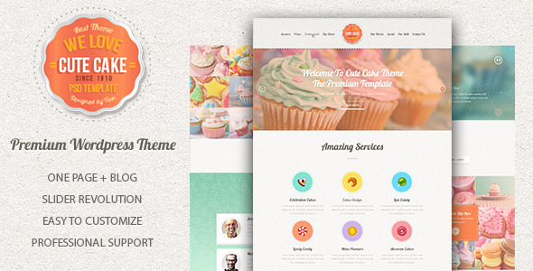 Cute Cake - Responsive One Page Wordpress Theme icon