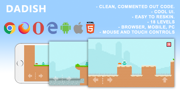 Dadish. Mobile, Html5 Game .c3p (Construct 3) icon