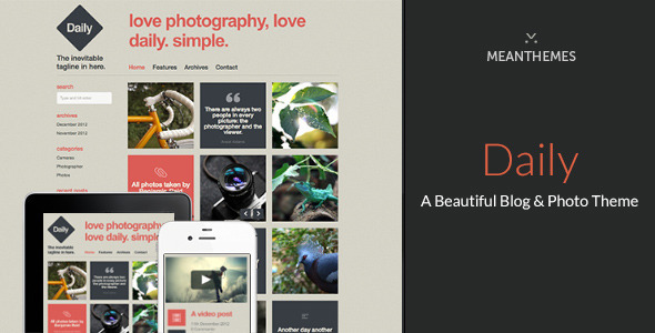 Daily - A Beautiful WordPress Blog & Photo theme icon