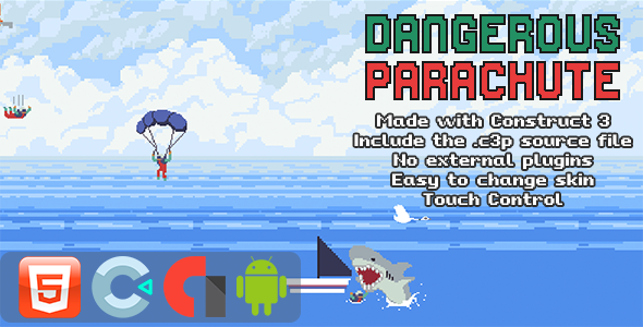 Dangerous Parachute - Template for Construct 3 icon