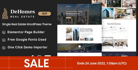 Dehomes - Single Real Estate WordPress Theme icon
