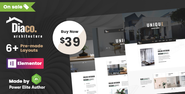 Diaco - Architecture & Interior Design Elementor WordPress Theme icon