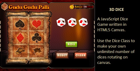 Dice Game - Object Oriented Core JavaScript Canvas 3d Dice icon