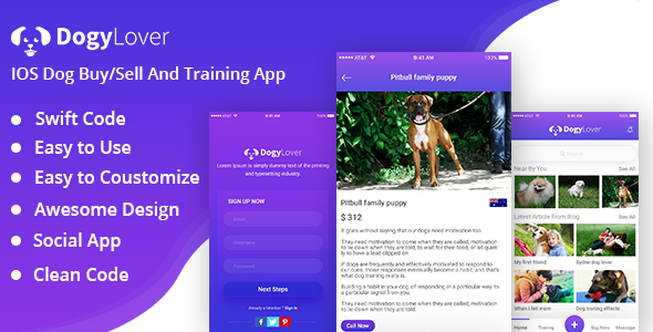 DogyLover - iOS Dog Buy/Sell And Training App icon