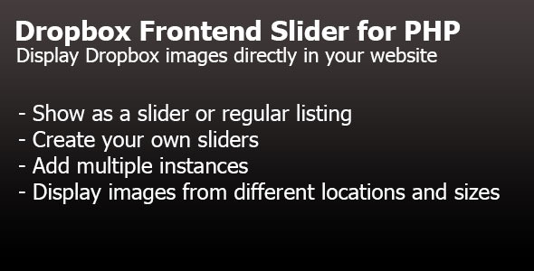 Dropbox Frontend Slider for PHP icon