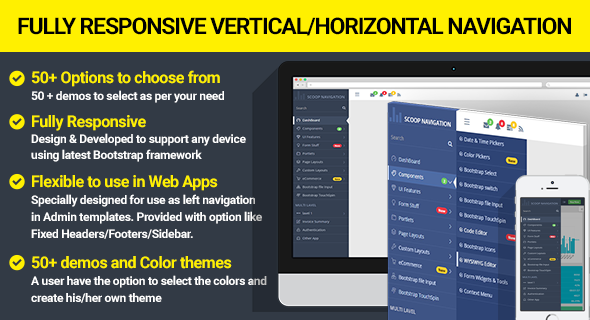 Dropdown Sidebar Menu Responsive Bootstrap Navigation icon