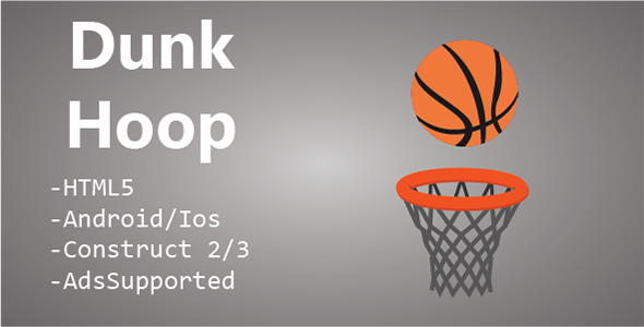 Dunk Hoop HTML5 & Mobile Game (Construct 2 & 3) icon