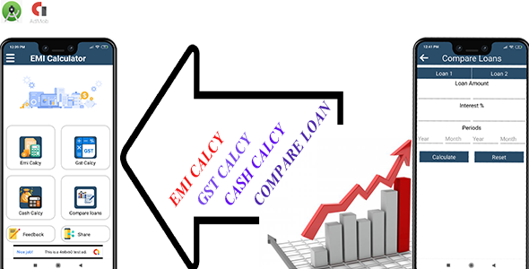 EMI Calculator and GST Calculator (Supported android 13 and SDK 31) icon
