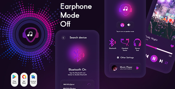Earphone Mode Off - Disable Earphone - Headphones Mode Off - Earphone App - Headphones Application icon