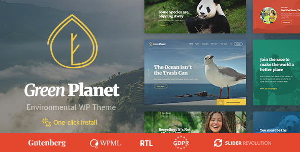 Ecology & Environment WordPress Theme - Green Planet icon