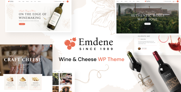 Emdene - Wine & Cheese WordPress Theme icon