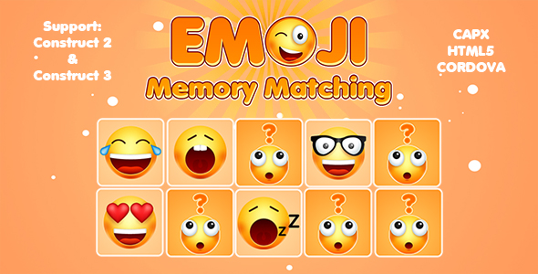 Emoji Memory Matching Card Game (CAPX | HTML5 | Cordova) Puzzle Game icon