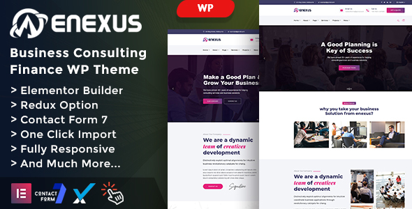 Enexus - Consulting Business Elementor WordPress Theme icon
