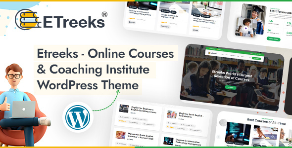 Etreeks - Online Courses & Coaching Institute Landing Page WordPress Theme icon