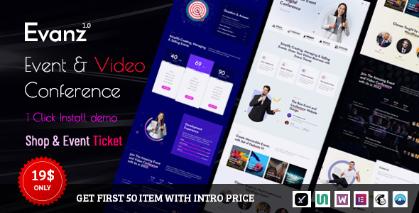 Evanz - Event and Video Conference WordPress Theme icon