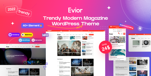 Evior - Modern Magazine WordPress Theme icon