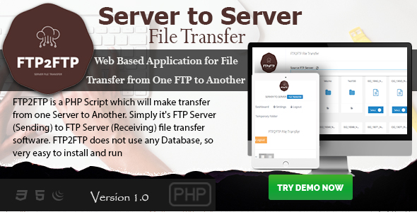 FTP2FTP - Server to Server File Transfer PHP Script icon