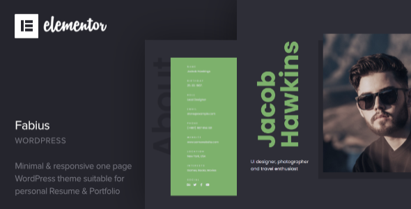 Fabius - One Page Resume WordPress Theme icon