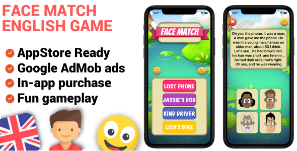 Face Match iOS English Learning Game icon